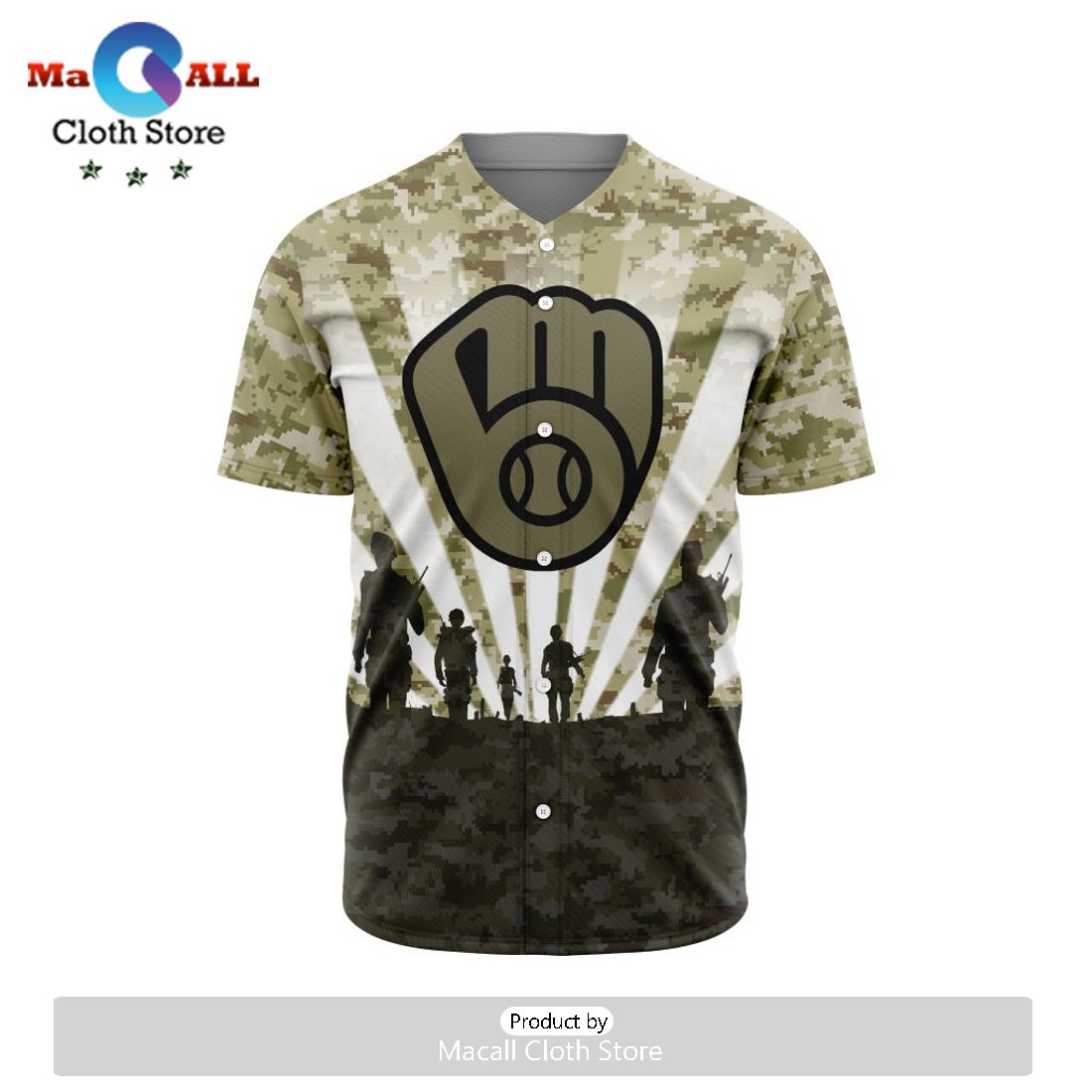 MLB Milwaukee Brewers Honor Veterans Jersey