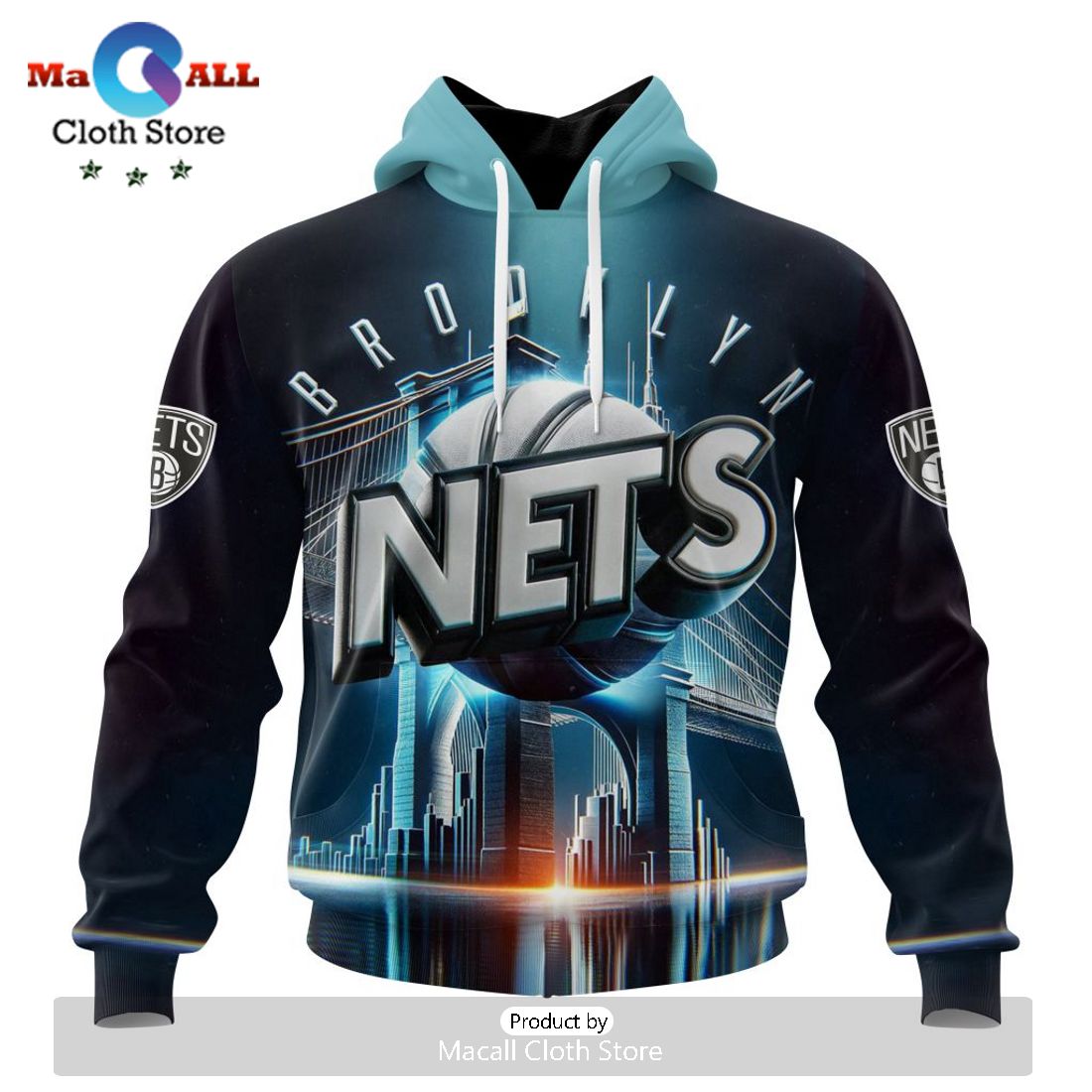Brooklyn Nets Special Realistic Team Hoodie