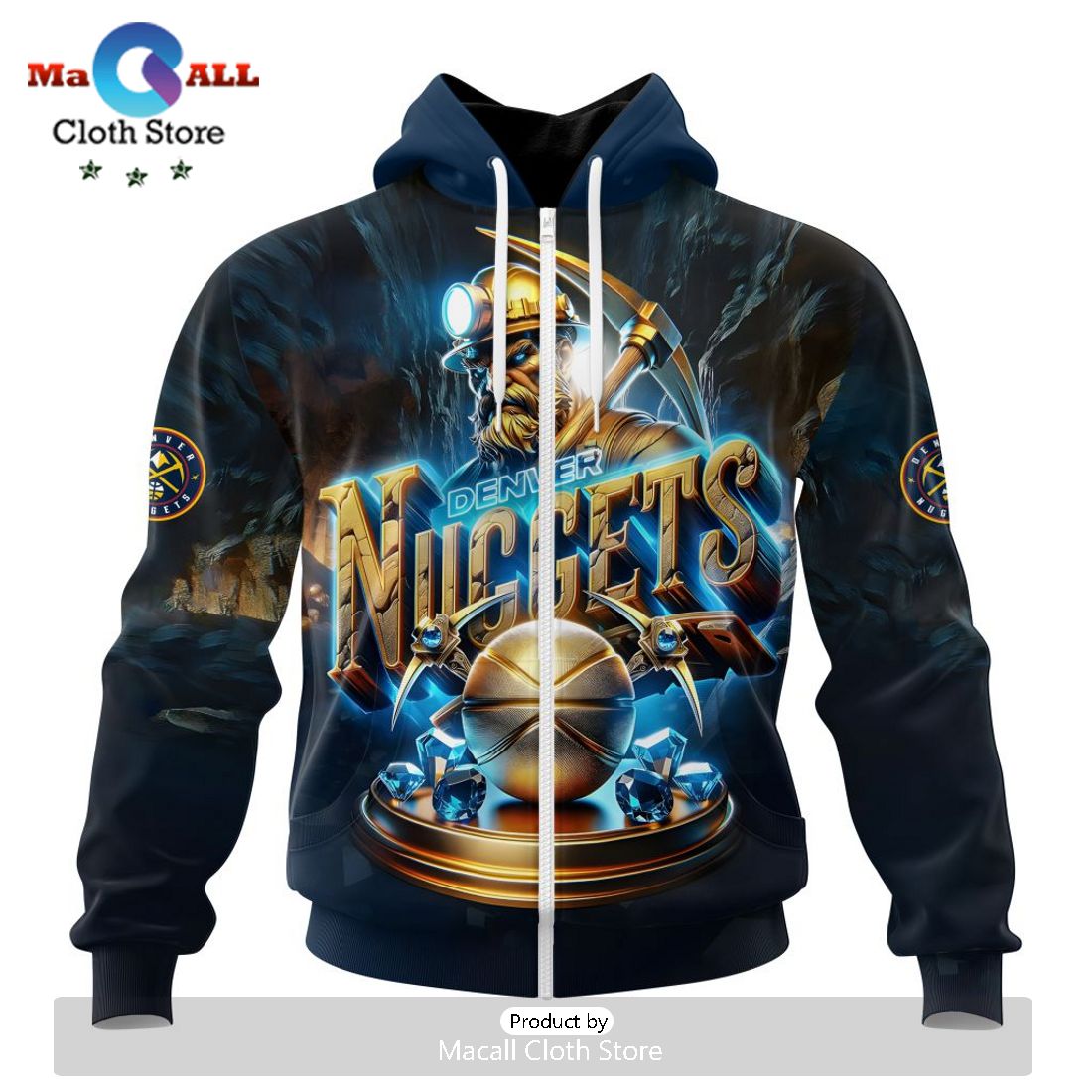 Denver Nuggets Special Realistic Team Hoodie