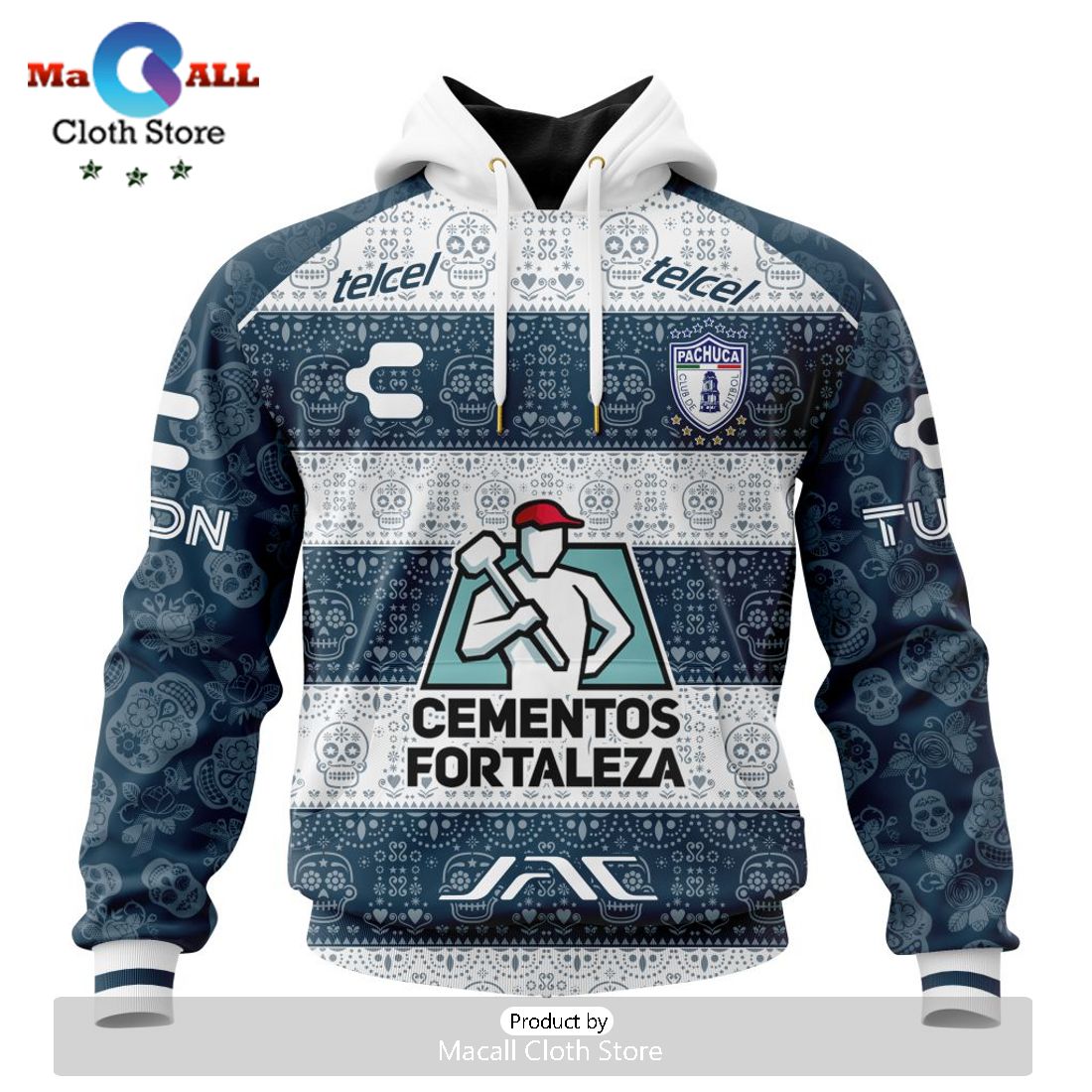 LIGA MX C.F. Pachuca Special Home Dia De Muertos Hoodie LIGA MX C.F. Pachuca Special Home Dia De Muertos Hoodie