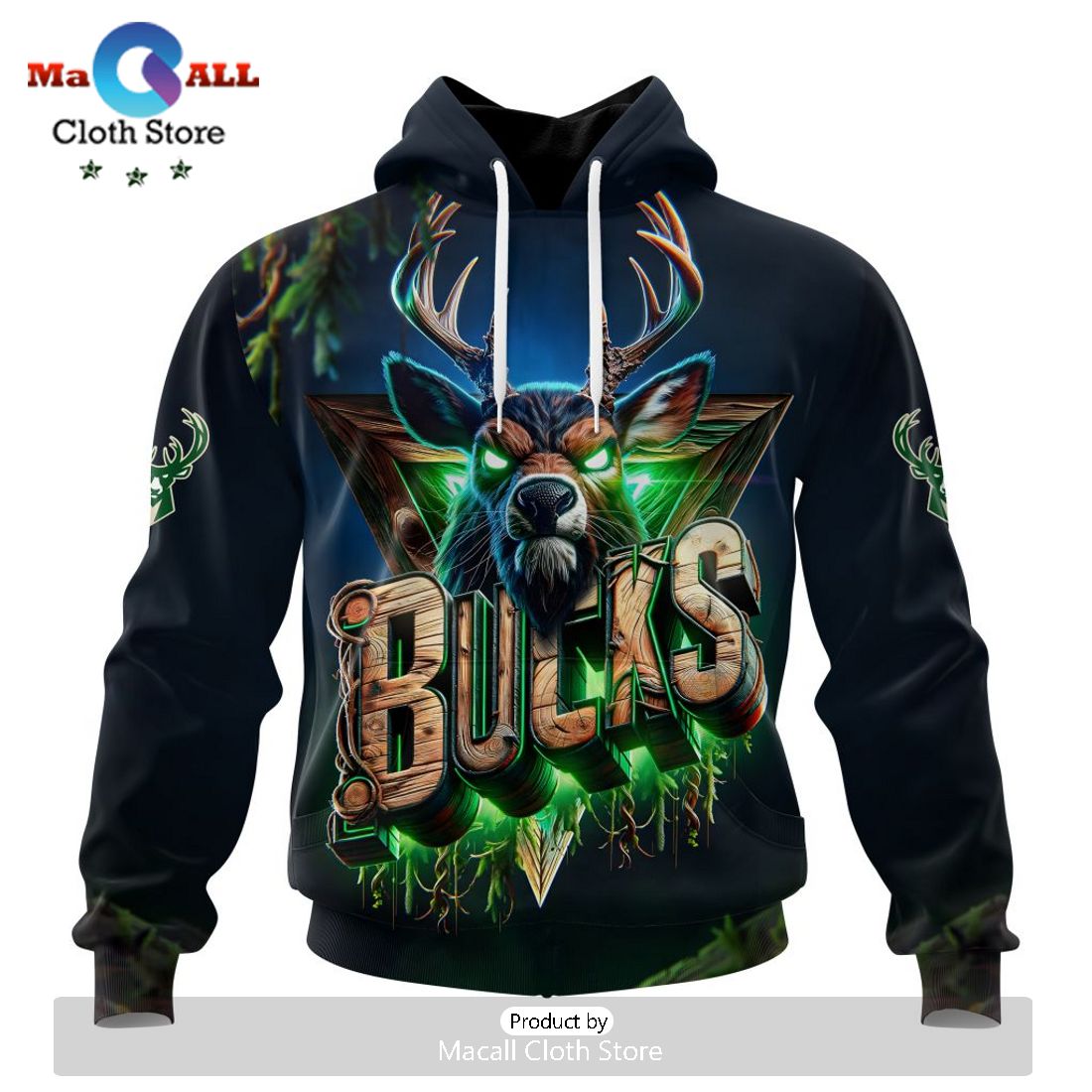 Milwaukee Bucks Special Realistic Team Hoodie