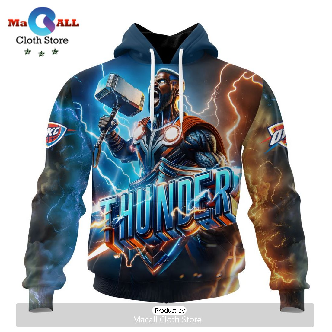 Oklahoma City Thunder Special Realistic Team Hoodie