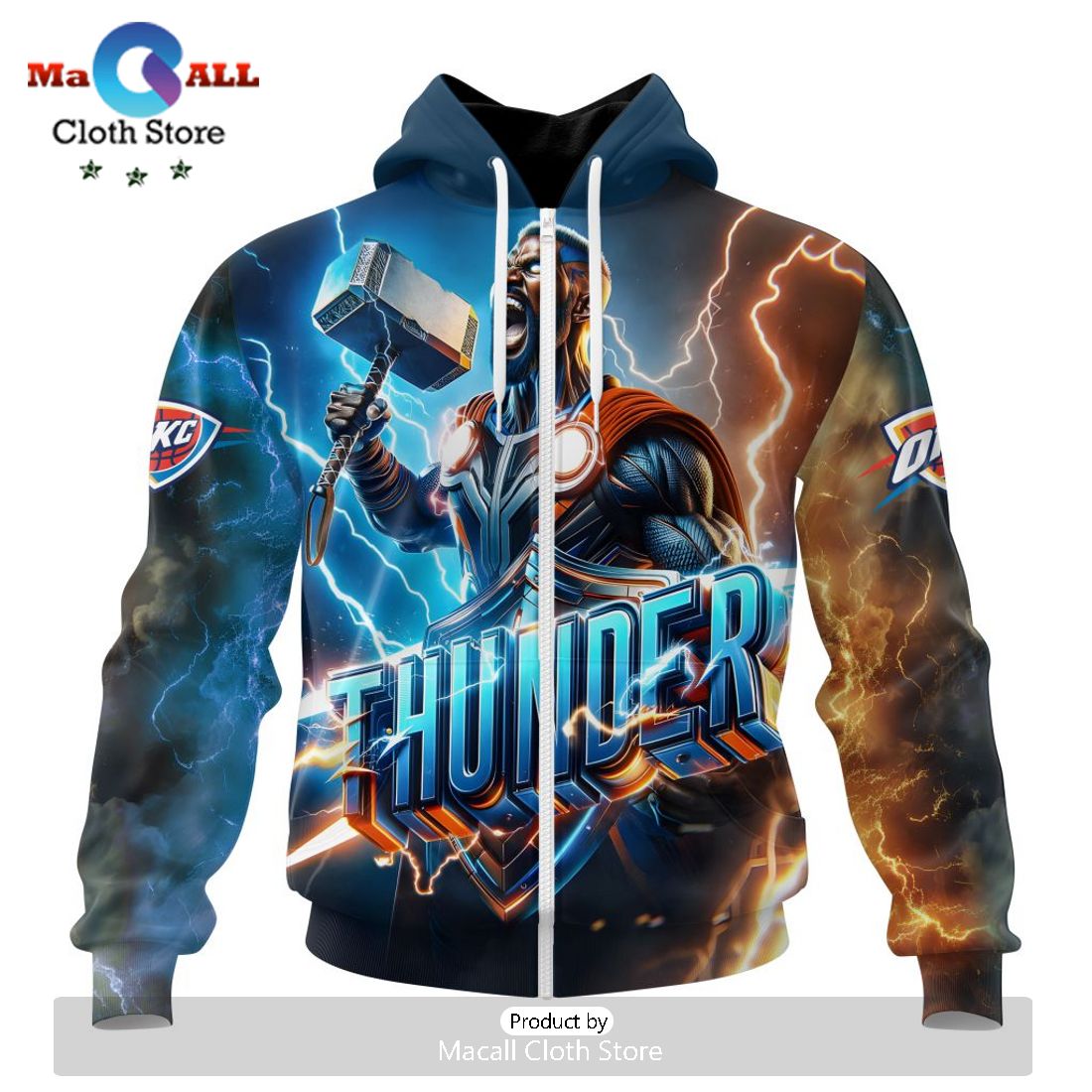 Oklahoma City Thunder Special Realistic Team Hoodie
