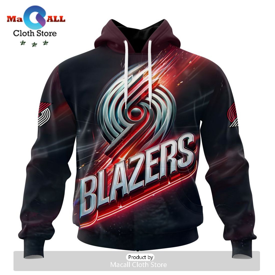Portland Trail Blazers Special Realistic Team Hoodie