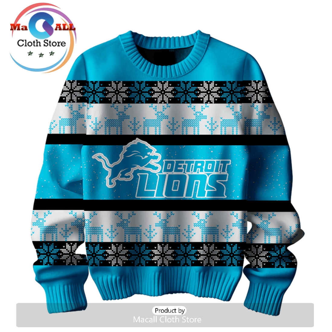 Detroit Lions They Not Like Us Christmas Sweater