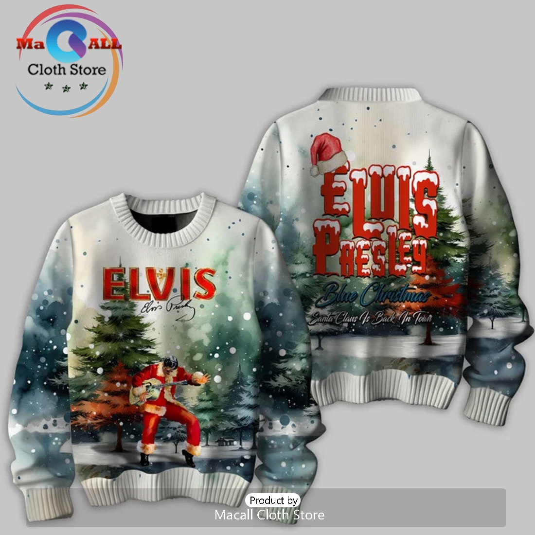 Elvis Presley Christmas Gifts Sweater