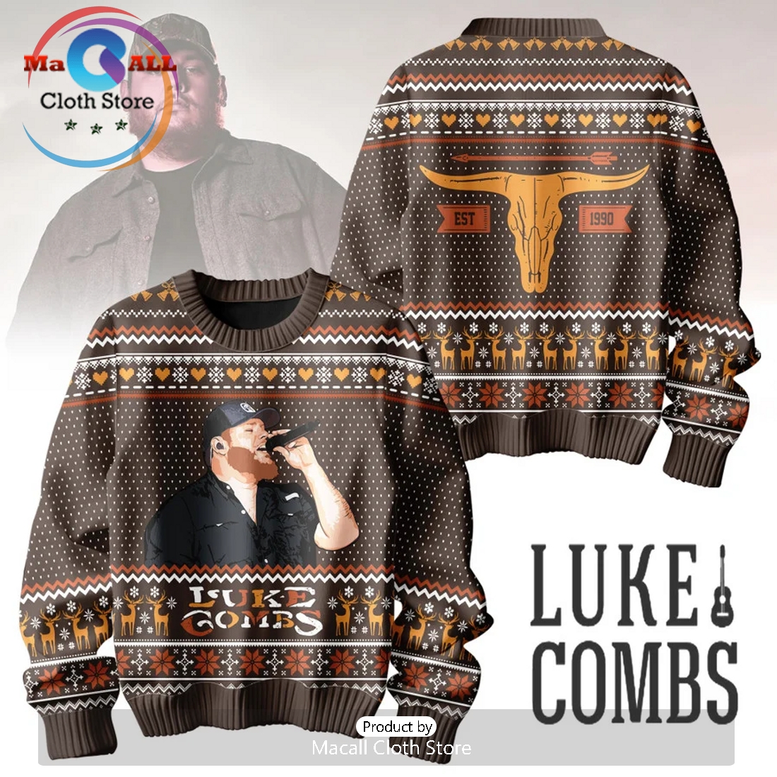 Luke Combs 2024 Christmas Sweater