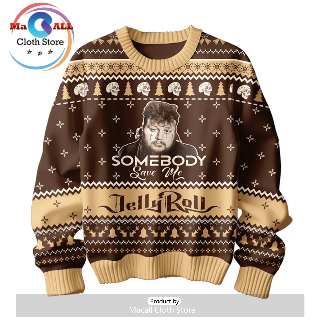 Men’s Jelly Roll 2024 Christmas Sweater