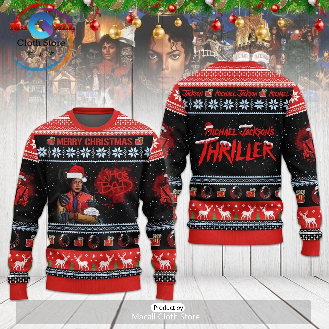 Michael Jackson Thriller 2024 Christmas Sweater