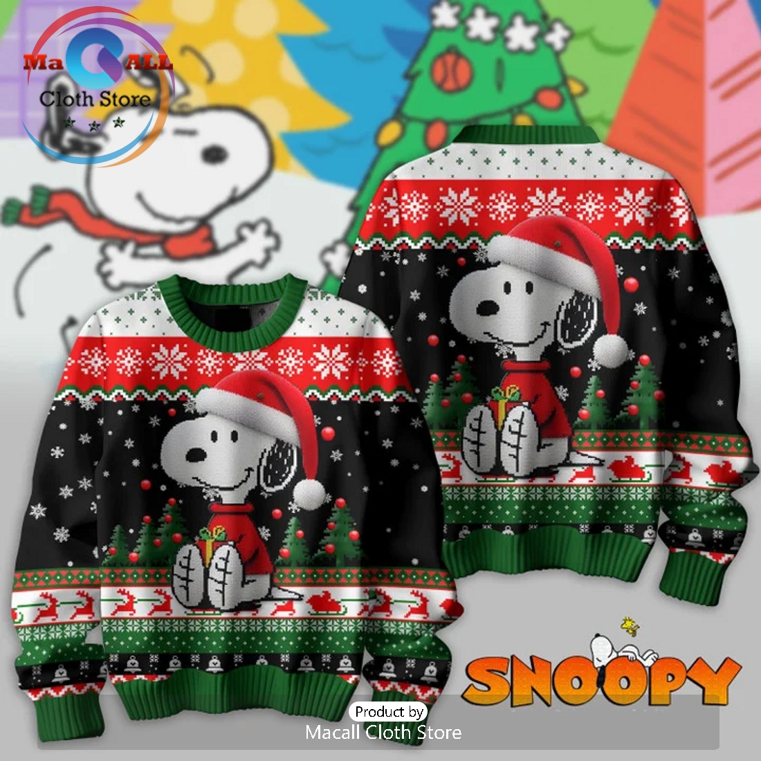 Peanuts Snoppy Disney 2024 Christmas Sweater