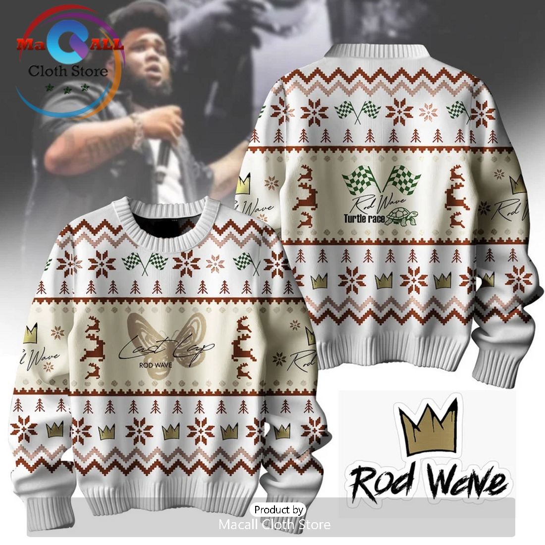 Rod Wave 2024 Christmas Sweater