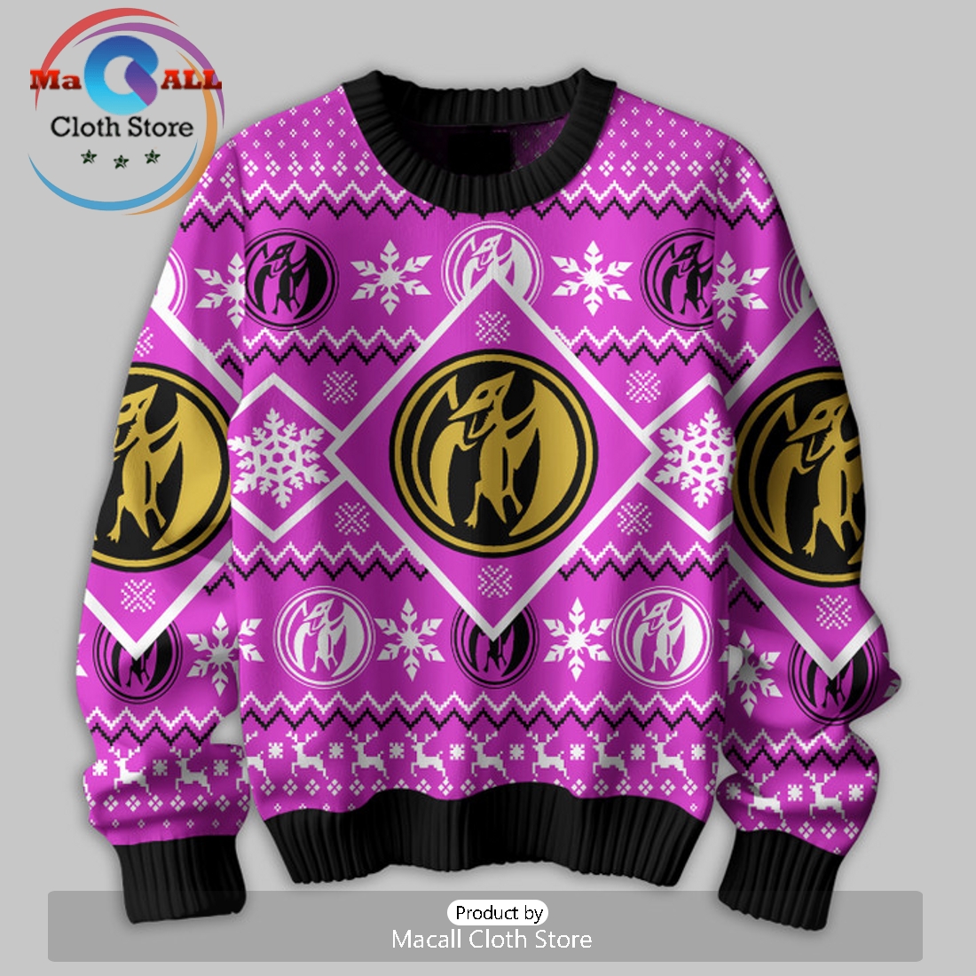 Tyrannosaurus Rex 2024 Christmas Pink Sweater
