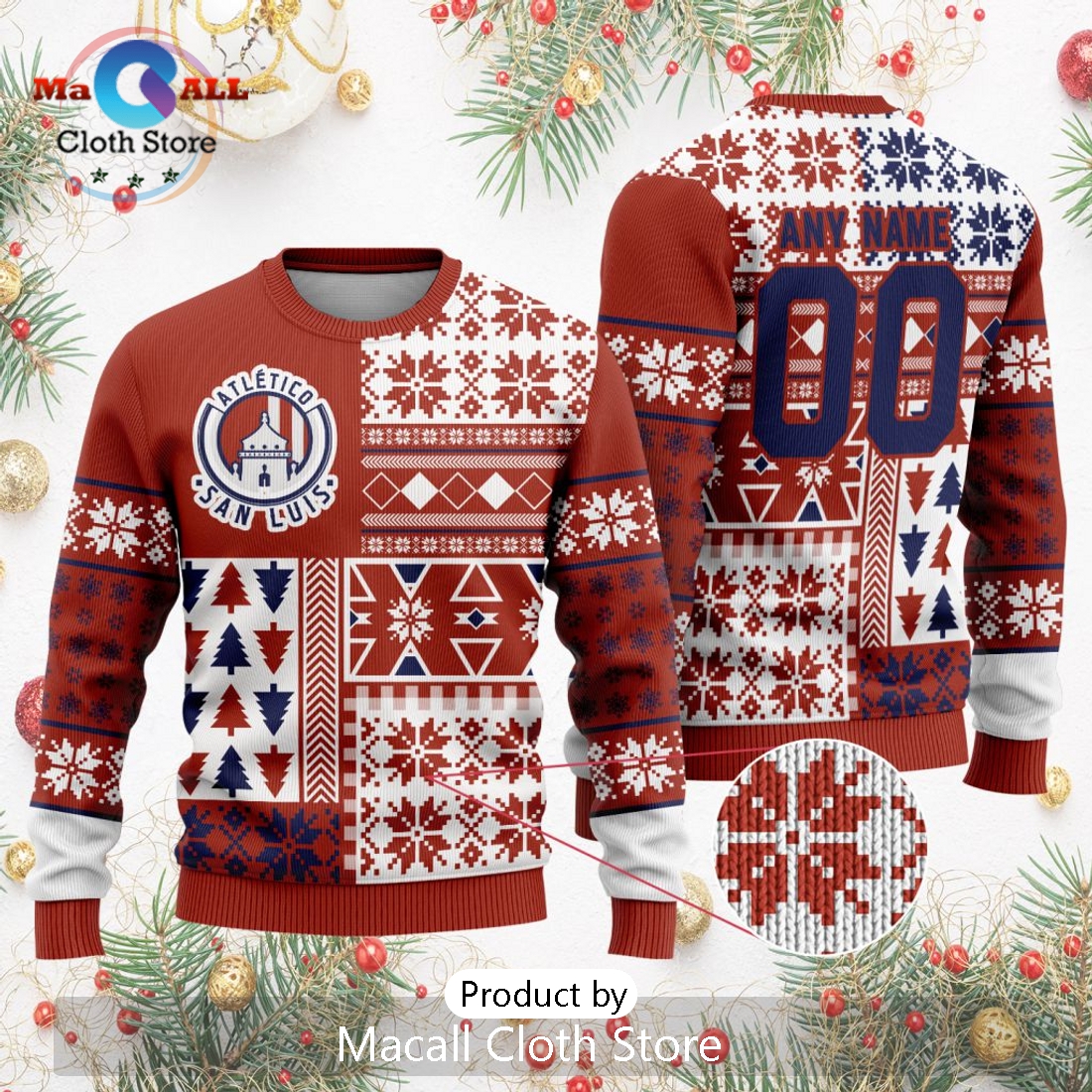 LIGA MX Atletico San Luis 2024 Christmas Sweater
