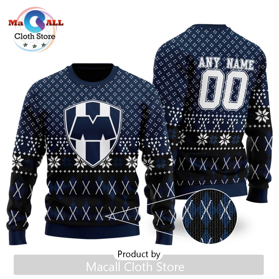 LIGA MX C.F. Monterrey 2024 Christmas Ugly Sweater