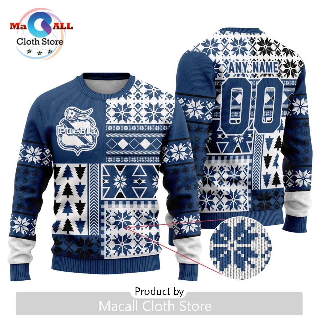 LIGA MX Club Puebla 2024 Christmas Sweater