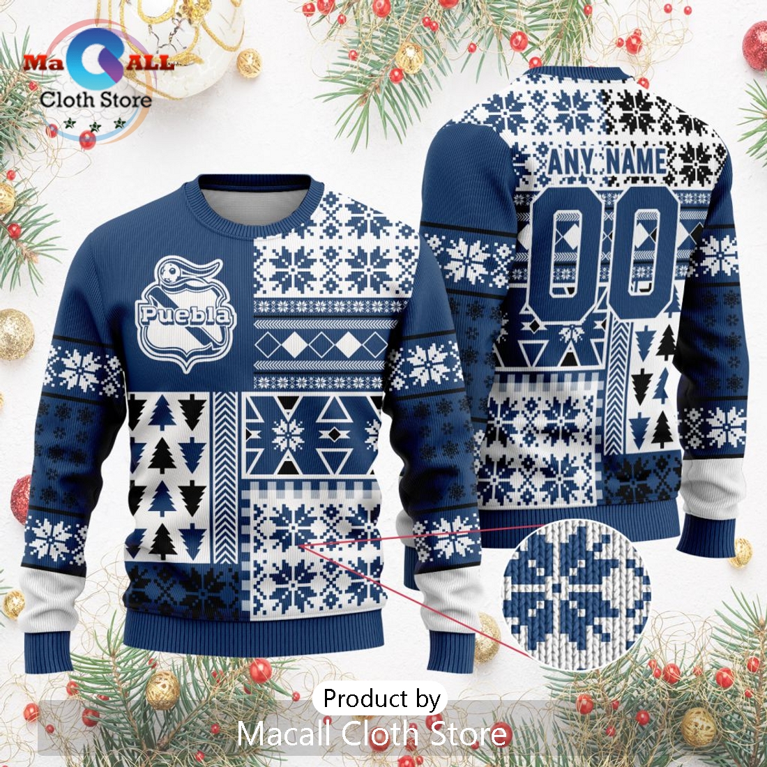 LIGA MX Club Puebla 2024 Christmas Sweater
