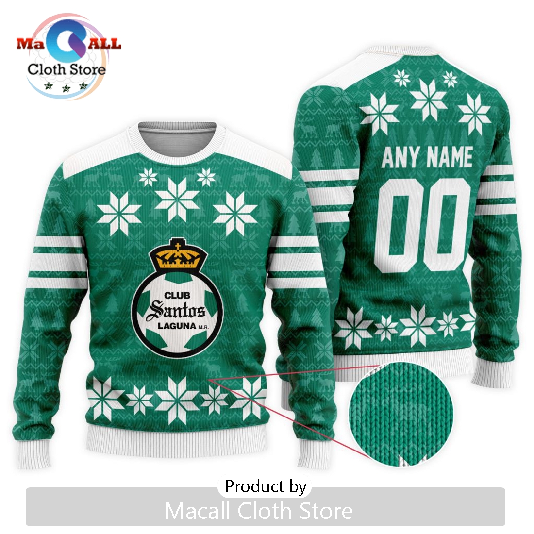 LIGA MX Club Santos Laguna 2024 Christmas Ugly Sweater