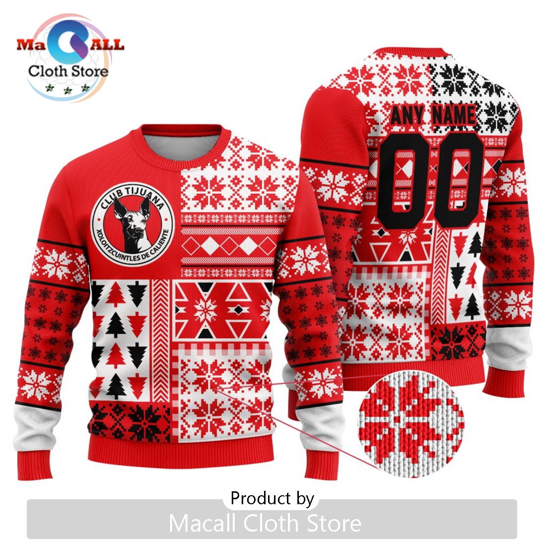 LIGA MX Club Tijuana 2024 Christmas Sweater