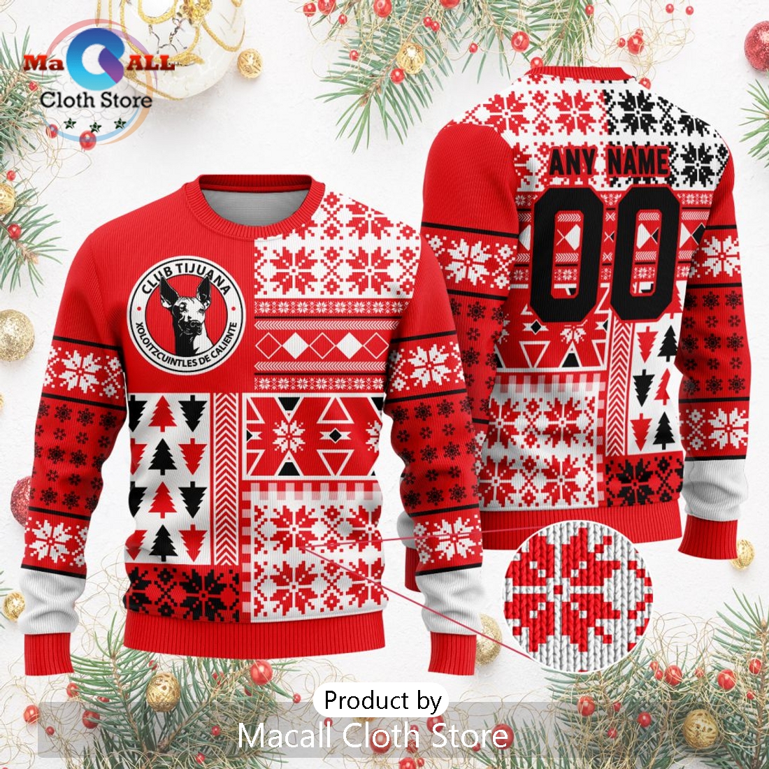 LIGA MX Club Tijuana 2024 Christmas Sweater