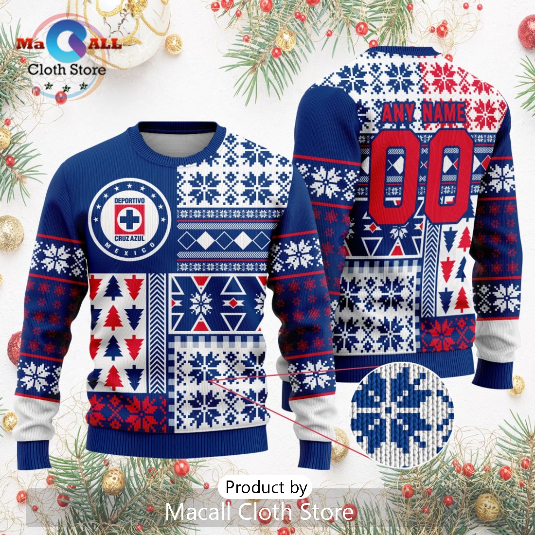 LIGA MX Cruz Azul 2024 Christmas Sweater