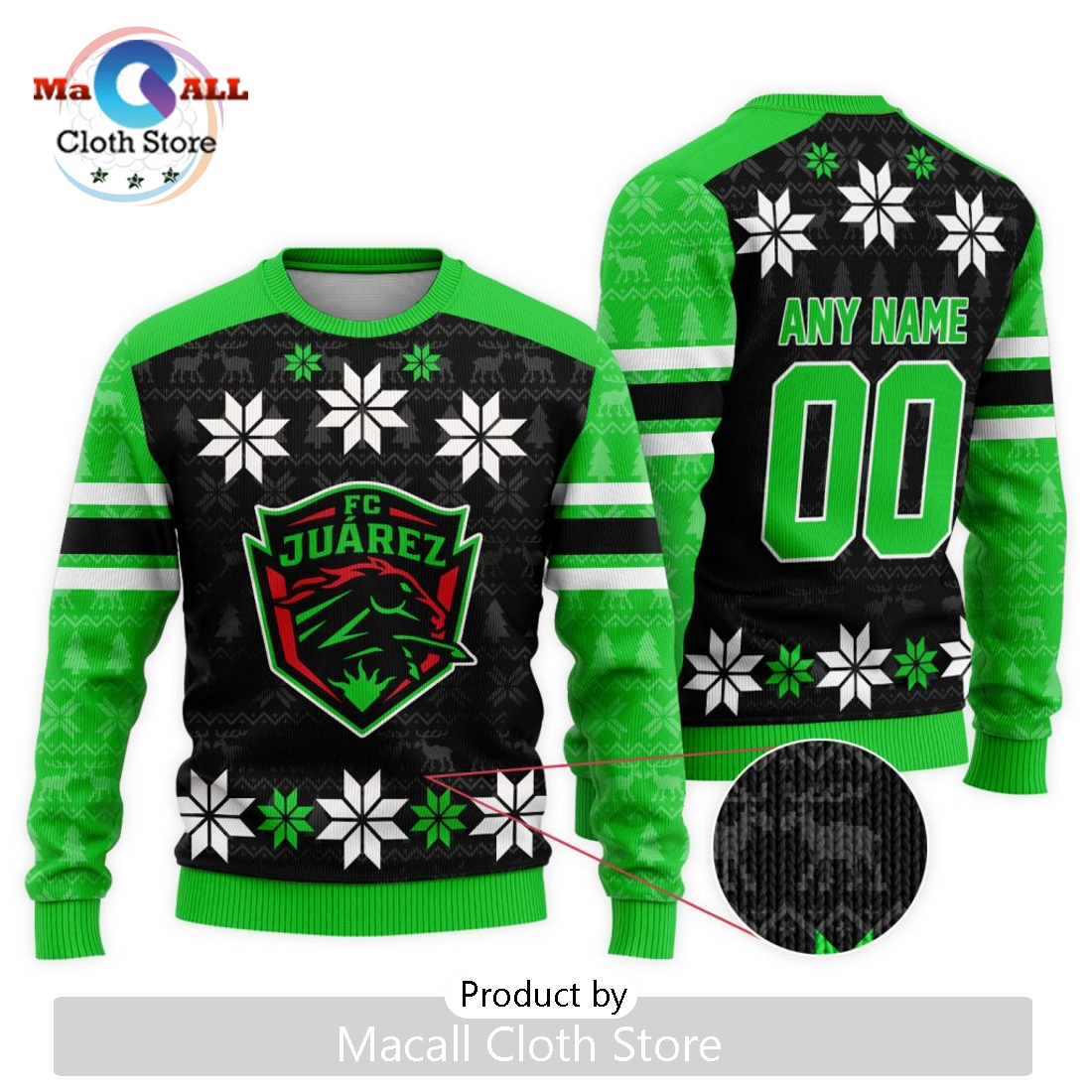 LIGA MX FC Juarez 2024 Christmas Ugly Sweater
