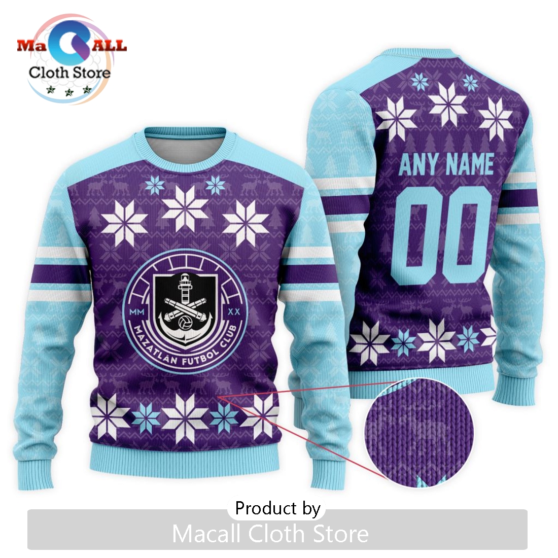 LIGA MX Mazatlan F.C 2024 Christmas Ugly Sweater