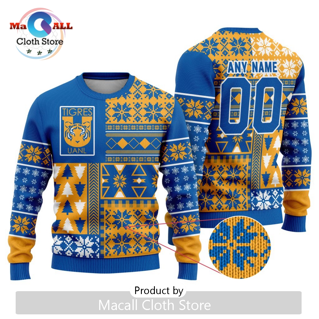 LIGA MX Tigres UANL 2024 Christmas Sweater