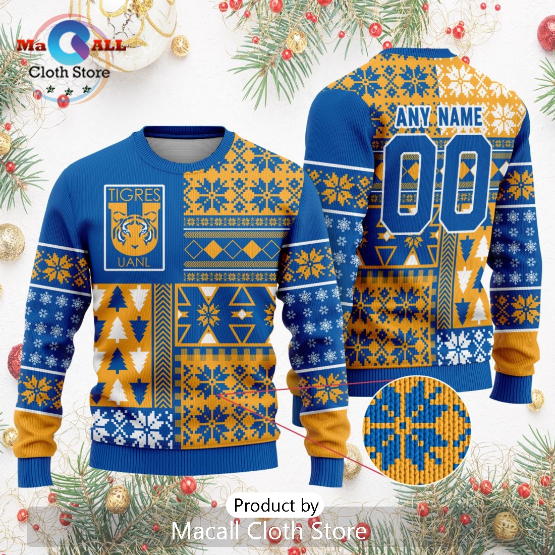 LIGA MX Tigres UANL 2024 Christmas Sweater