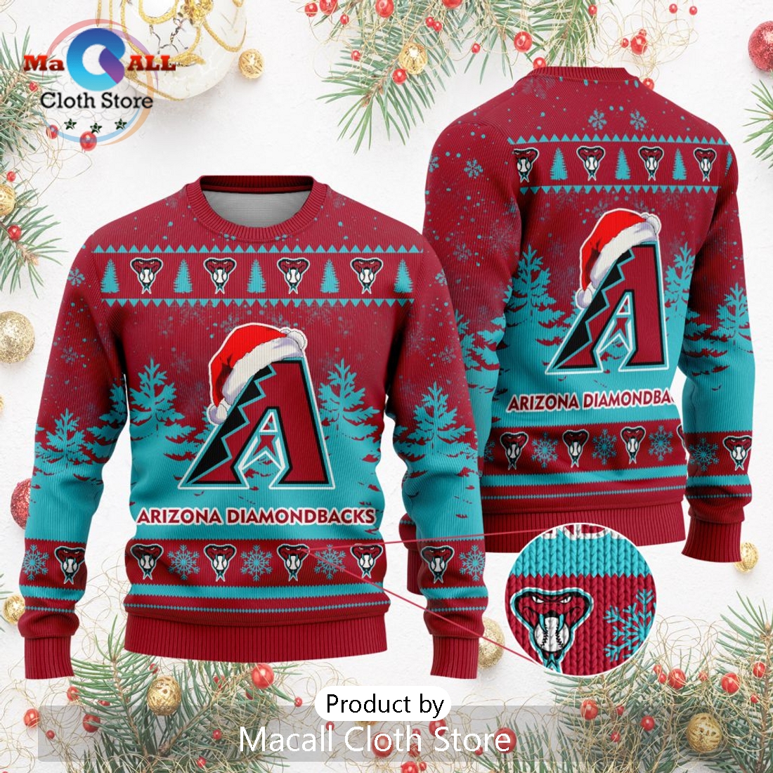 MLB Arizona Diamondbacks 2024 Christmas Ugly Sweater
