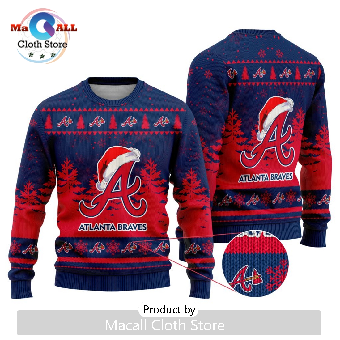 MLB Atlanta Braves 2024 Christmas Ugly Sweater
