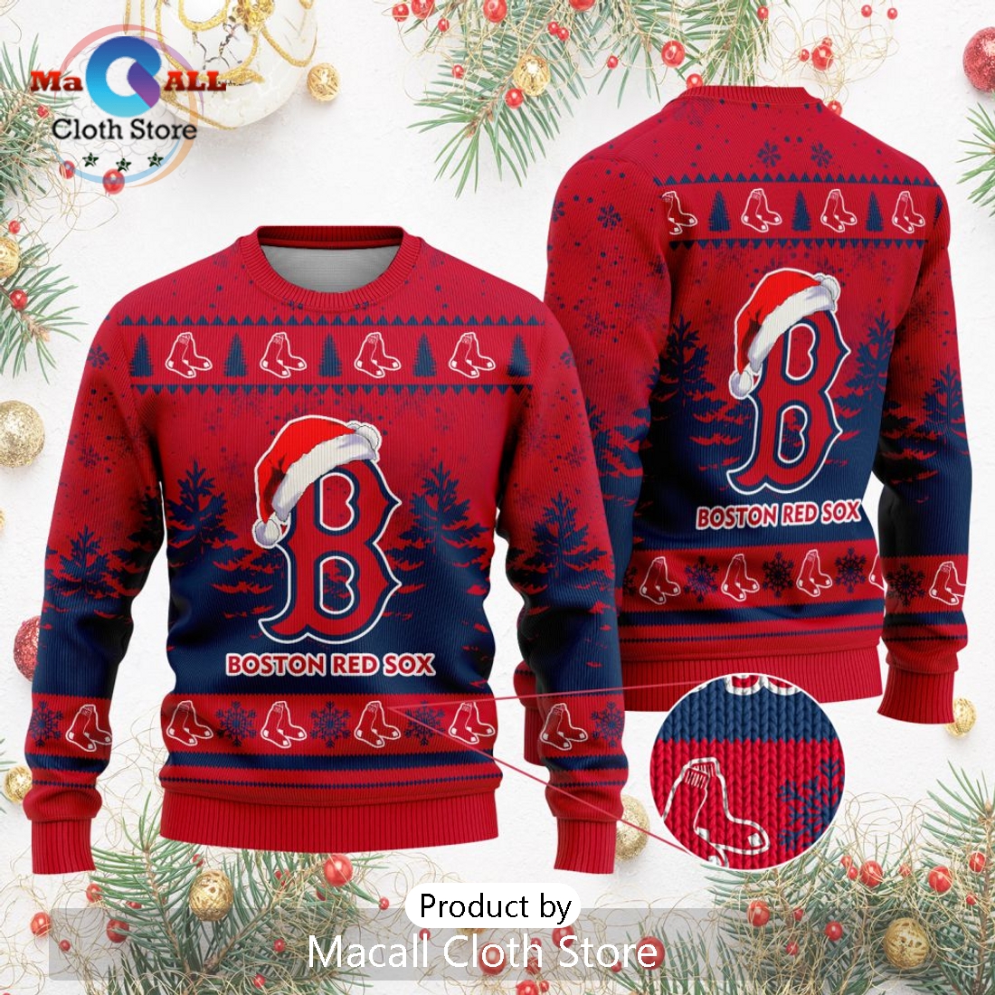 MLB Boston Red Sox 2024 Christmas Ugly Sweater