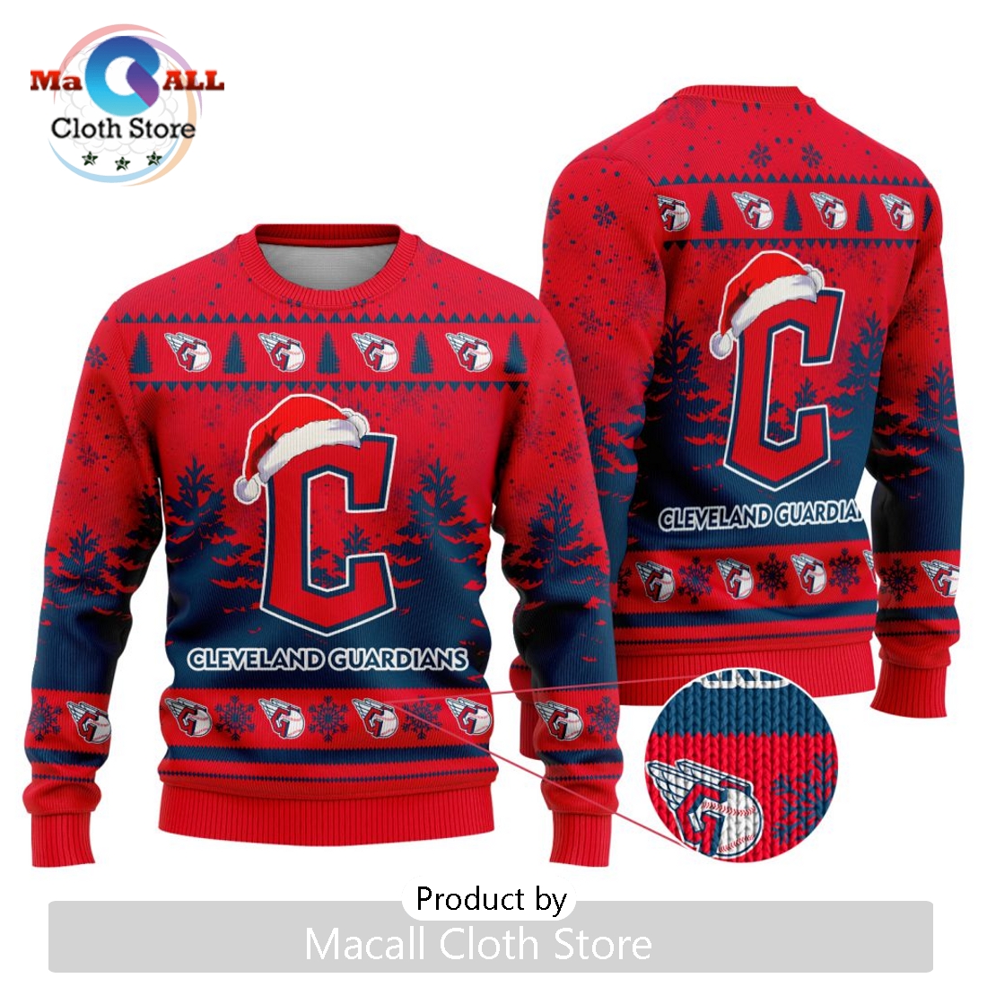MLB Cleveland Guardians 2024 Christmas Ugly Sweater