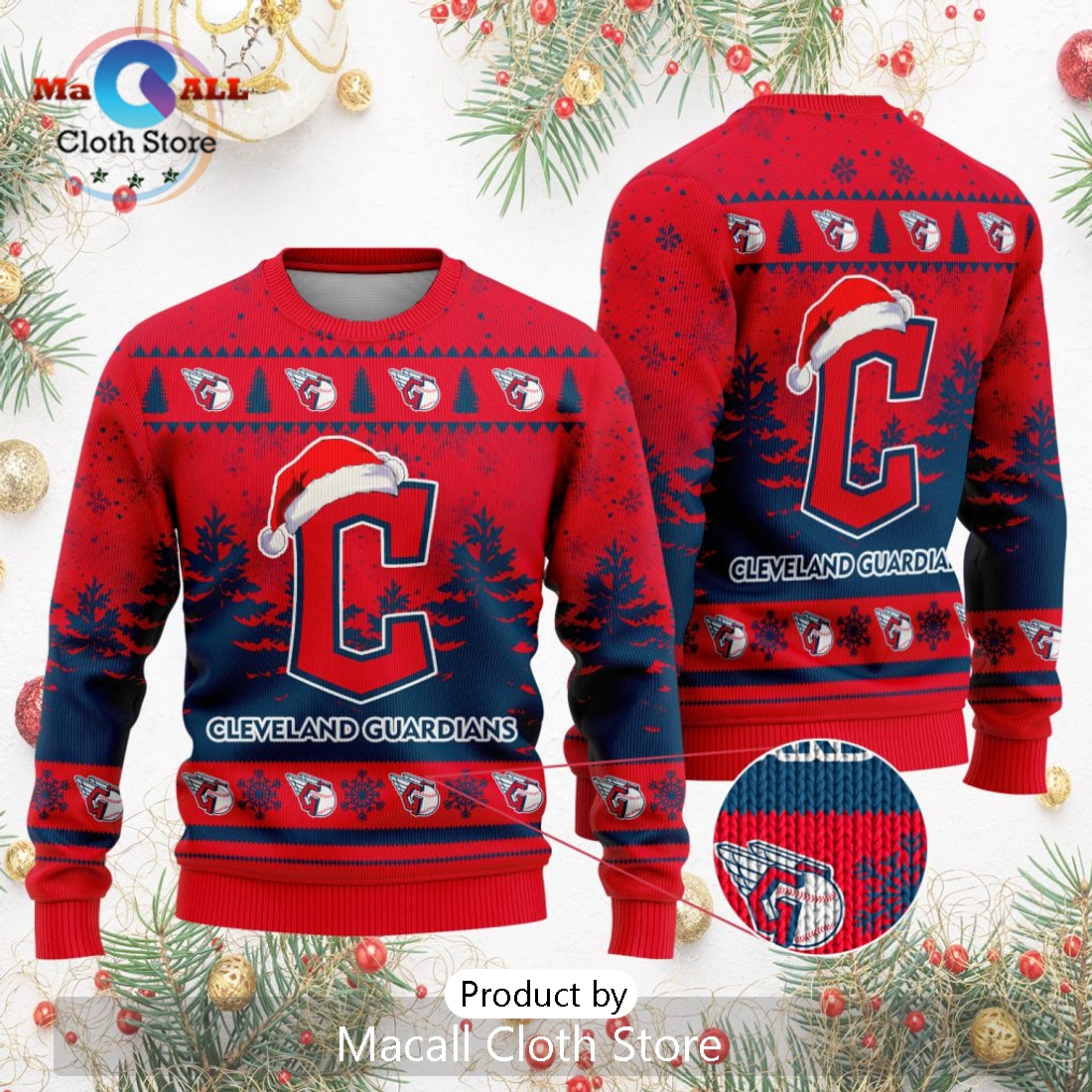 MLB Cleveland Guardians 2024 Christmas Ugly Sweater