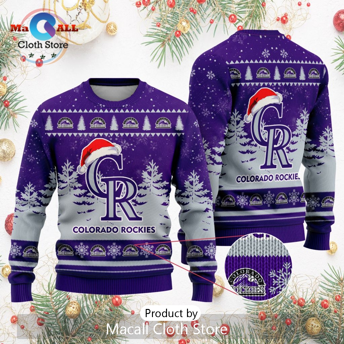 MLB Colorado Rockies 2024 Christmas Ugly Sweater