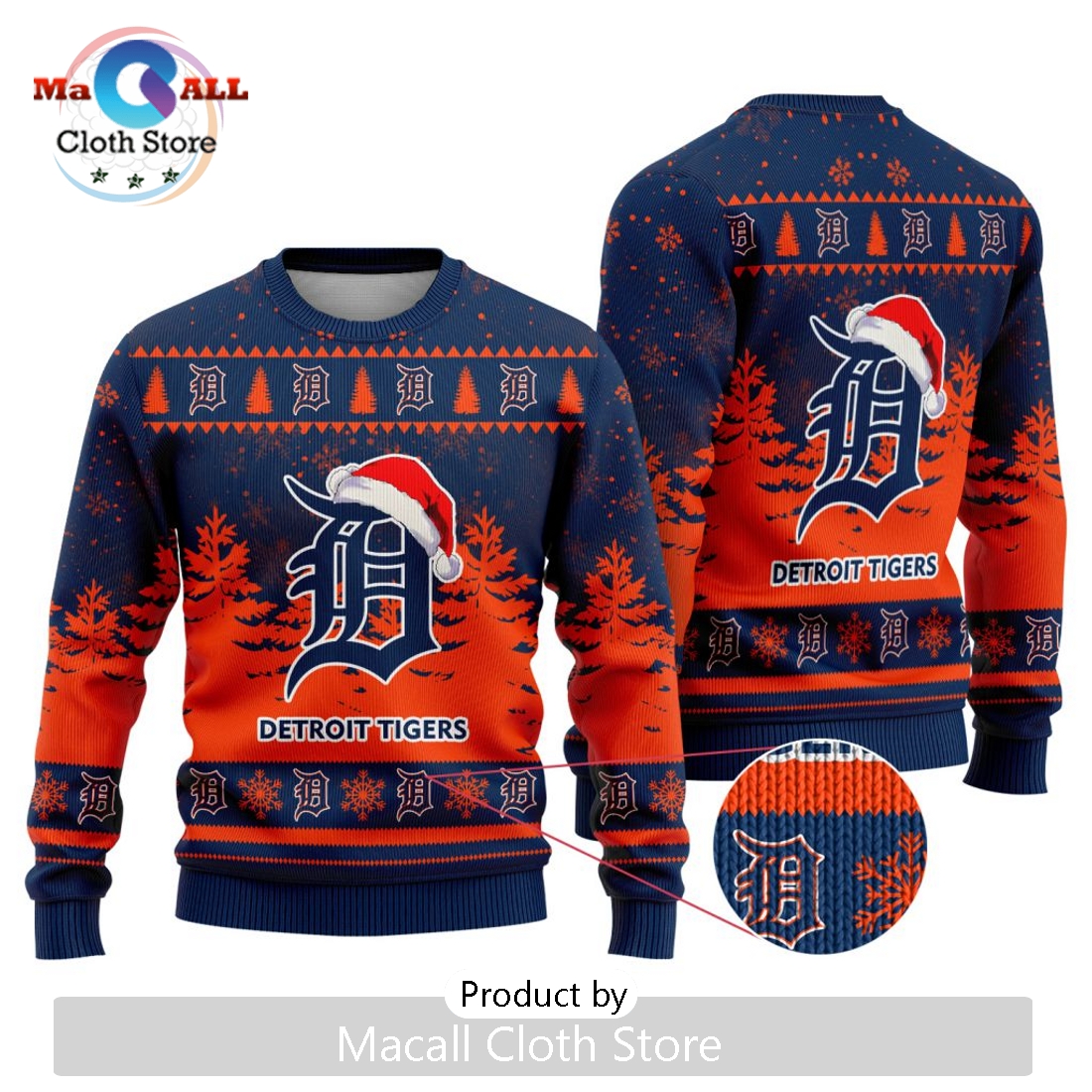 MLB Detroit Tigers 2024 Christmas Ugly Sweater