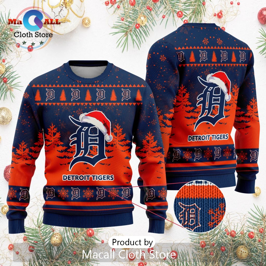 MLB Detroit Tigers 2024 Christmas Ugly Sweater