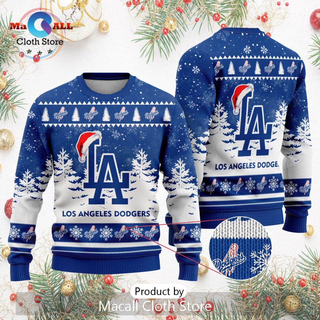MLB Los Angeles Dodgers 2024 Christmas Ugly Sweater