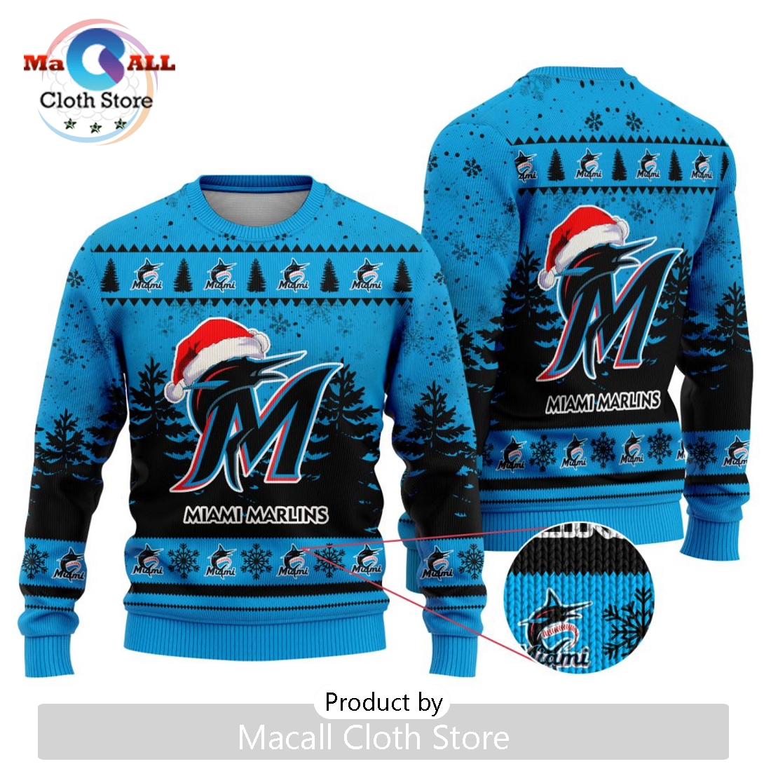 MLB Miami Marlins 2024 Christmas Ugly Sweater