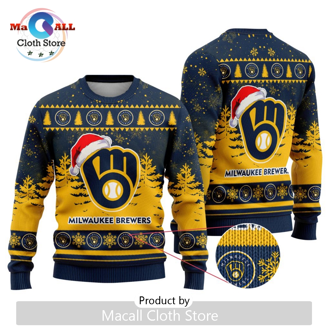 MLB Milwaukee Brewers 2024 Christmas Ugly Sweater