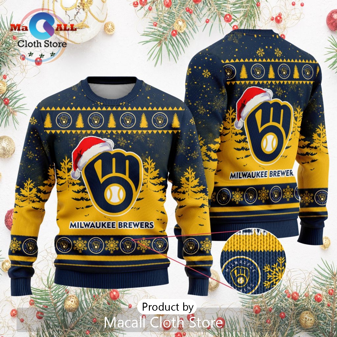 MLB Milwaukee Brewers 2024 Christmas Ugly Sweater