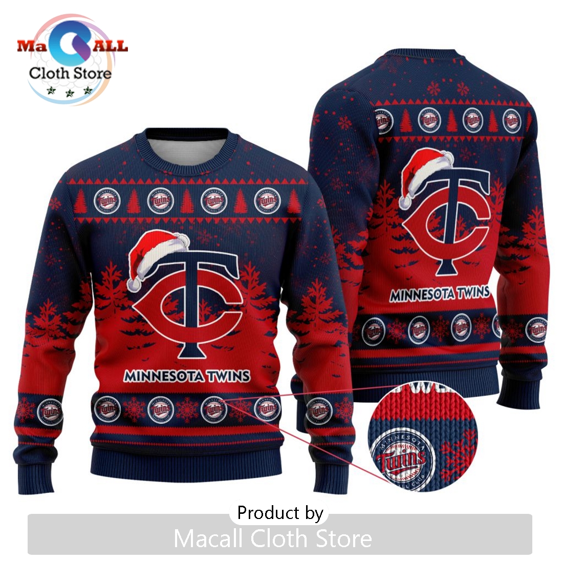MLB Minnesota Twins 2024 Christmas Ugly Sweater