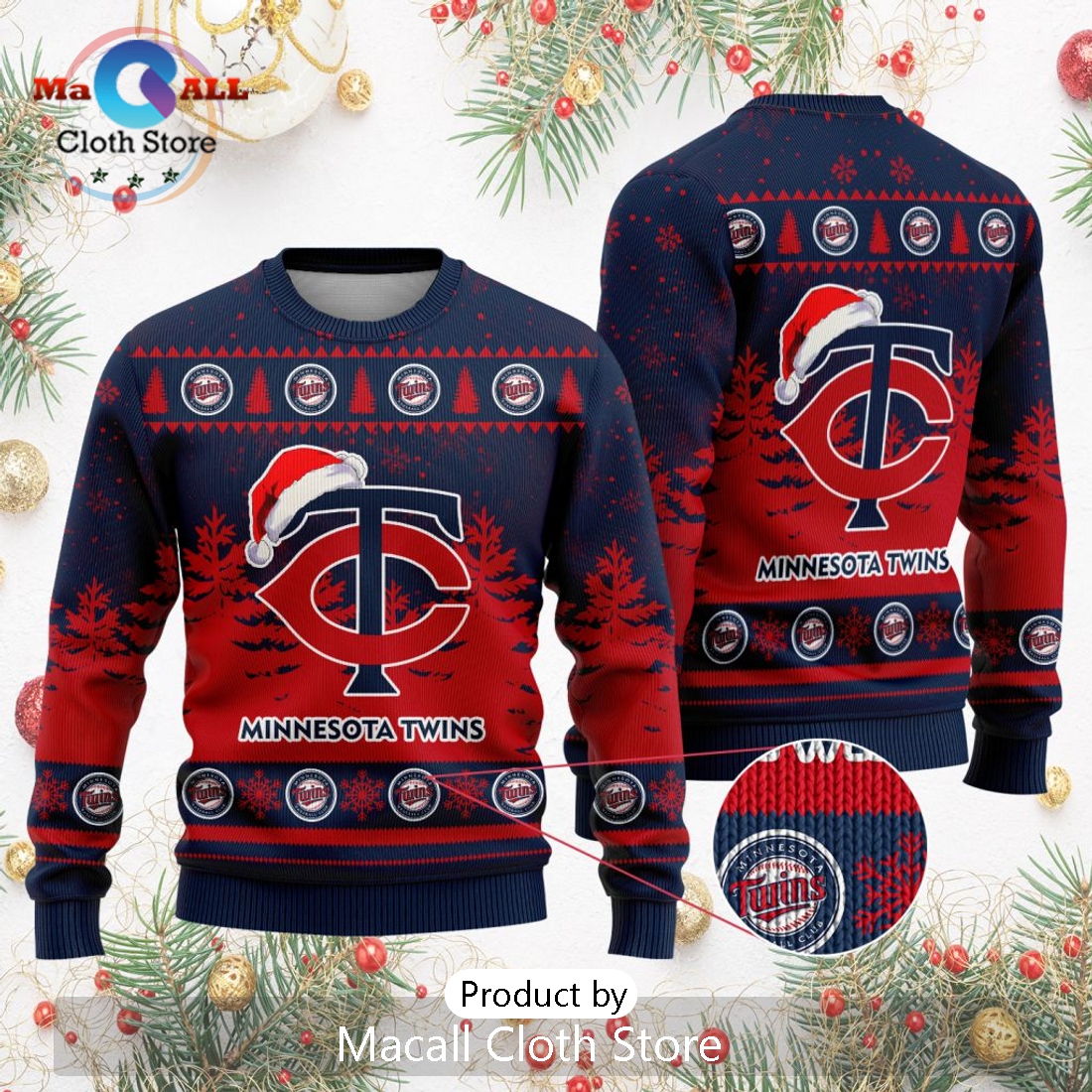 MLB Minnesota Twins 2024 Christmas Ugly Sweater