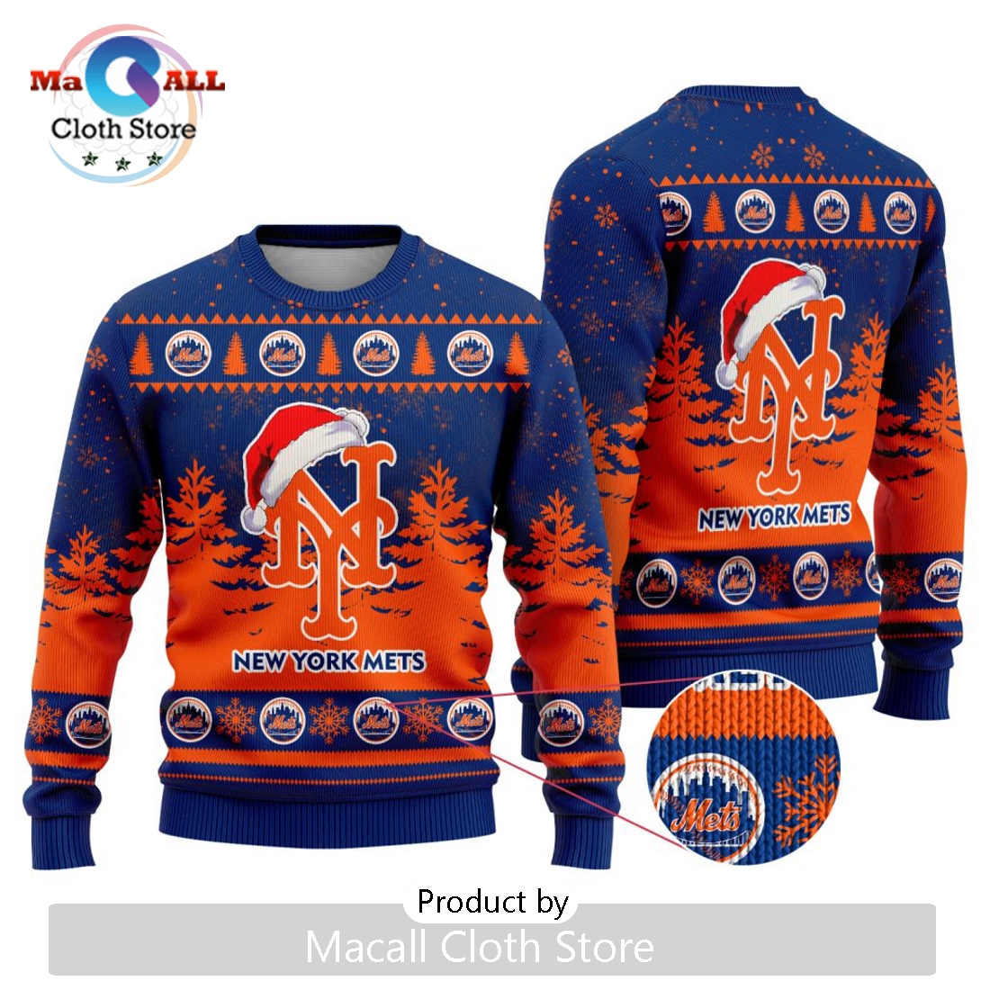 MLB New York Mets 2024 Christmas Ugly Sweater