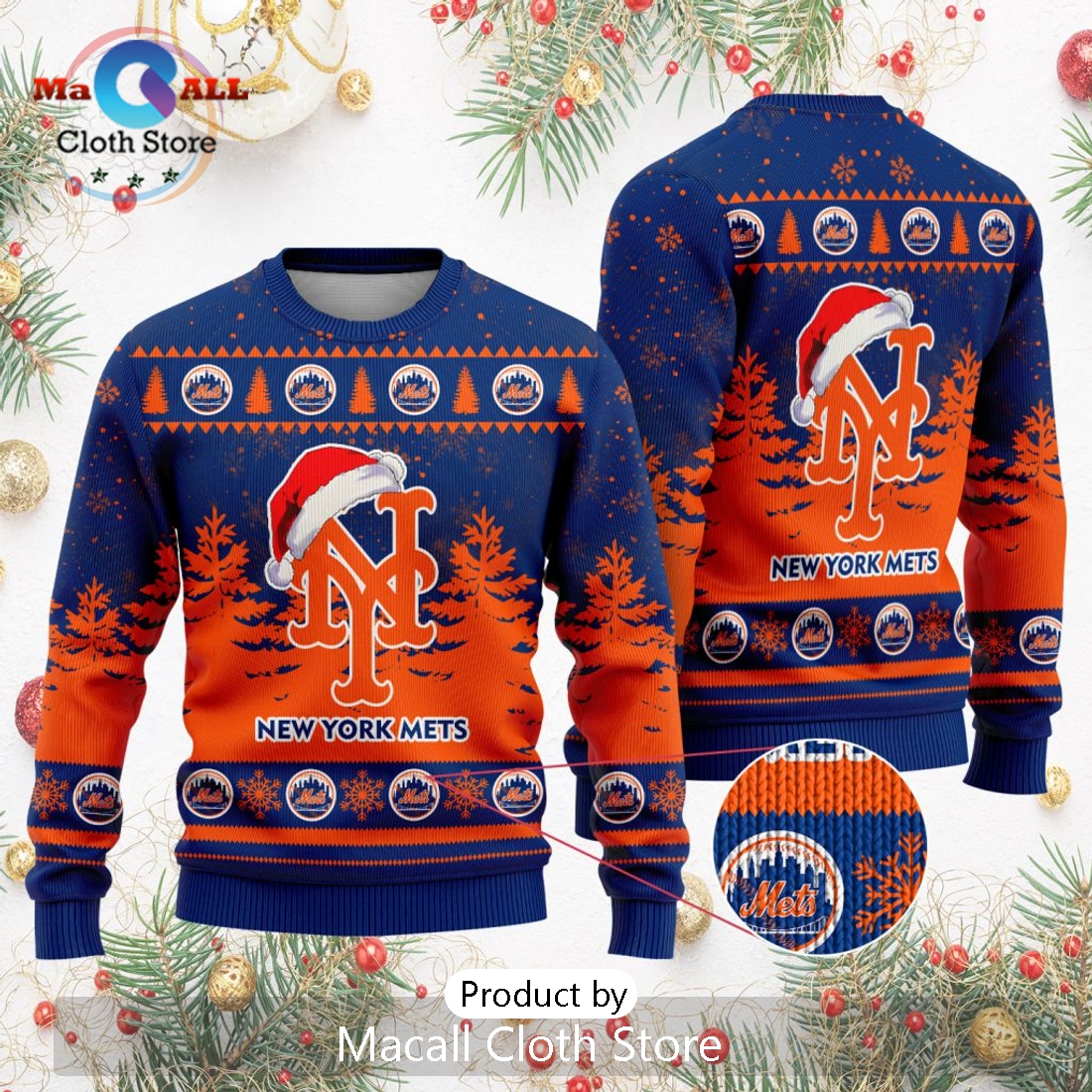 MLB New York Mets 2024 Christmas Ugly Sweater