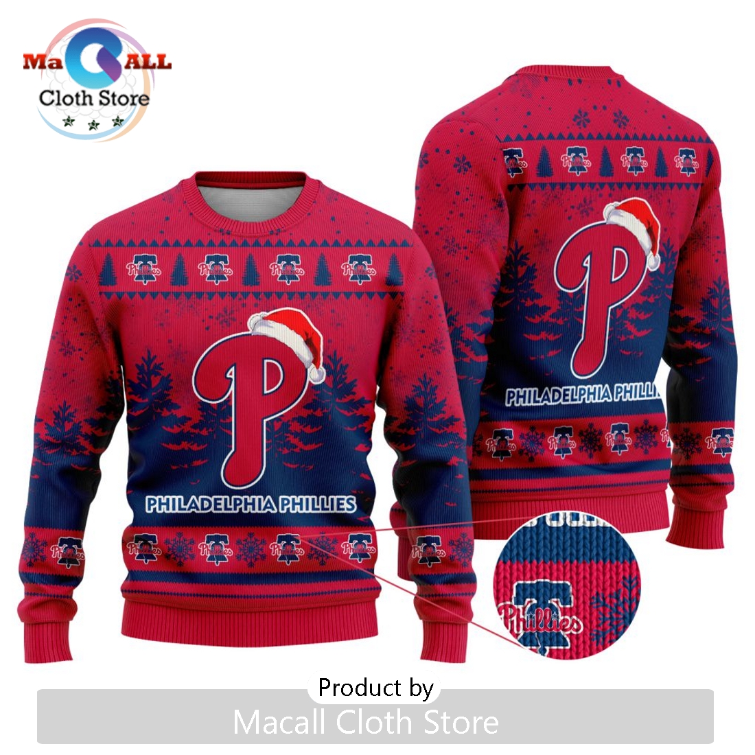 MLB Philadelphia Phillies 2024 Christmas Ugly Sweater