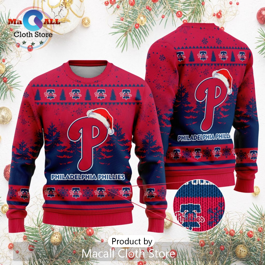 MLB Philadelphia Phillies 2024 Christmas Ugly Sweater