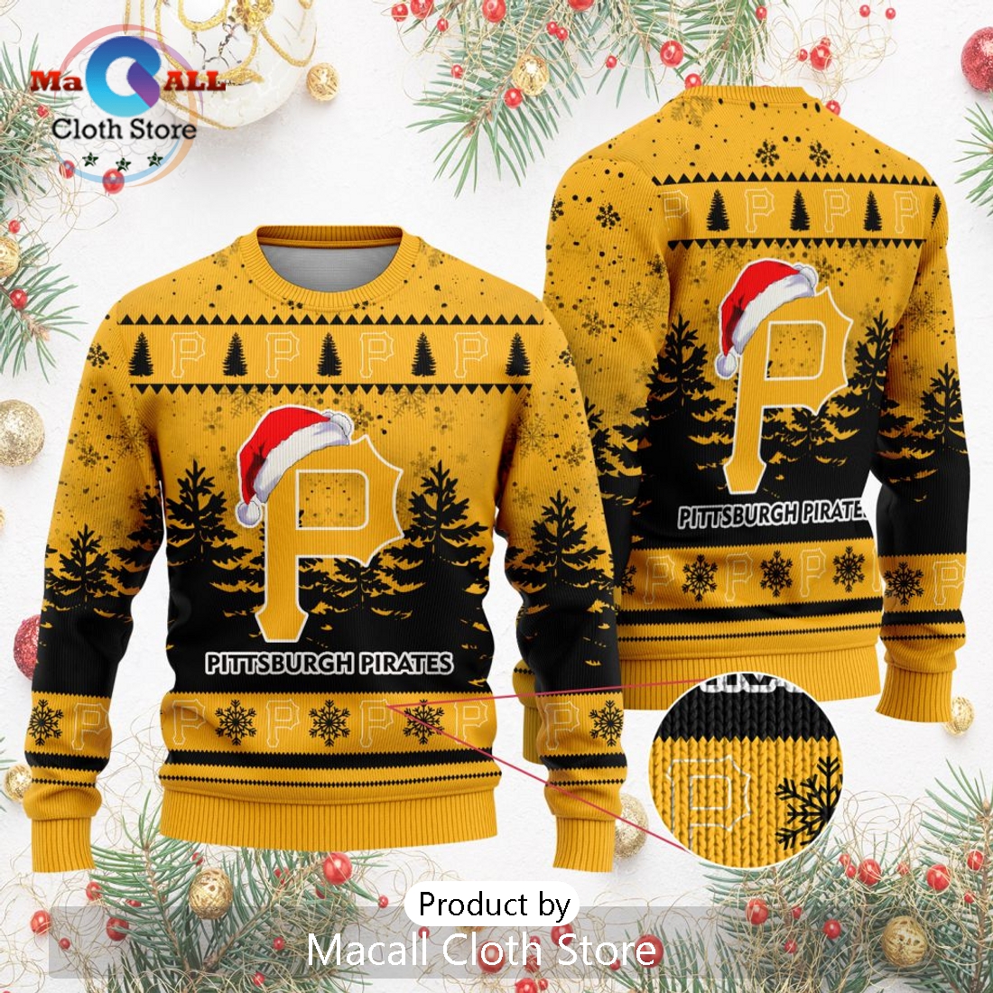 MLB Pittsburgh Pirates 2024 Christmas Ugly Sweater