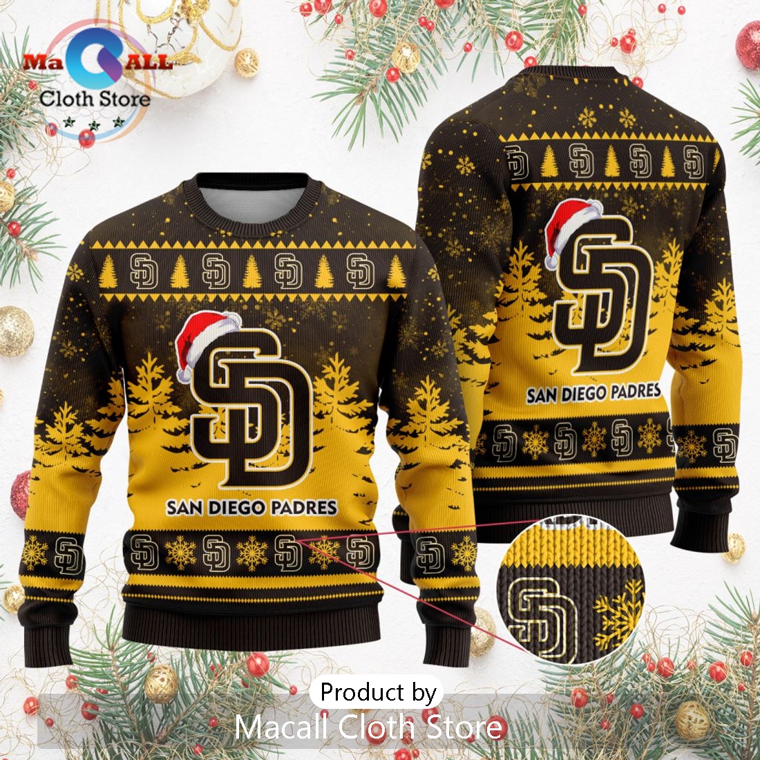 MLB San Diego Padres 2024 Christmas Ugly Sweater