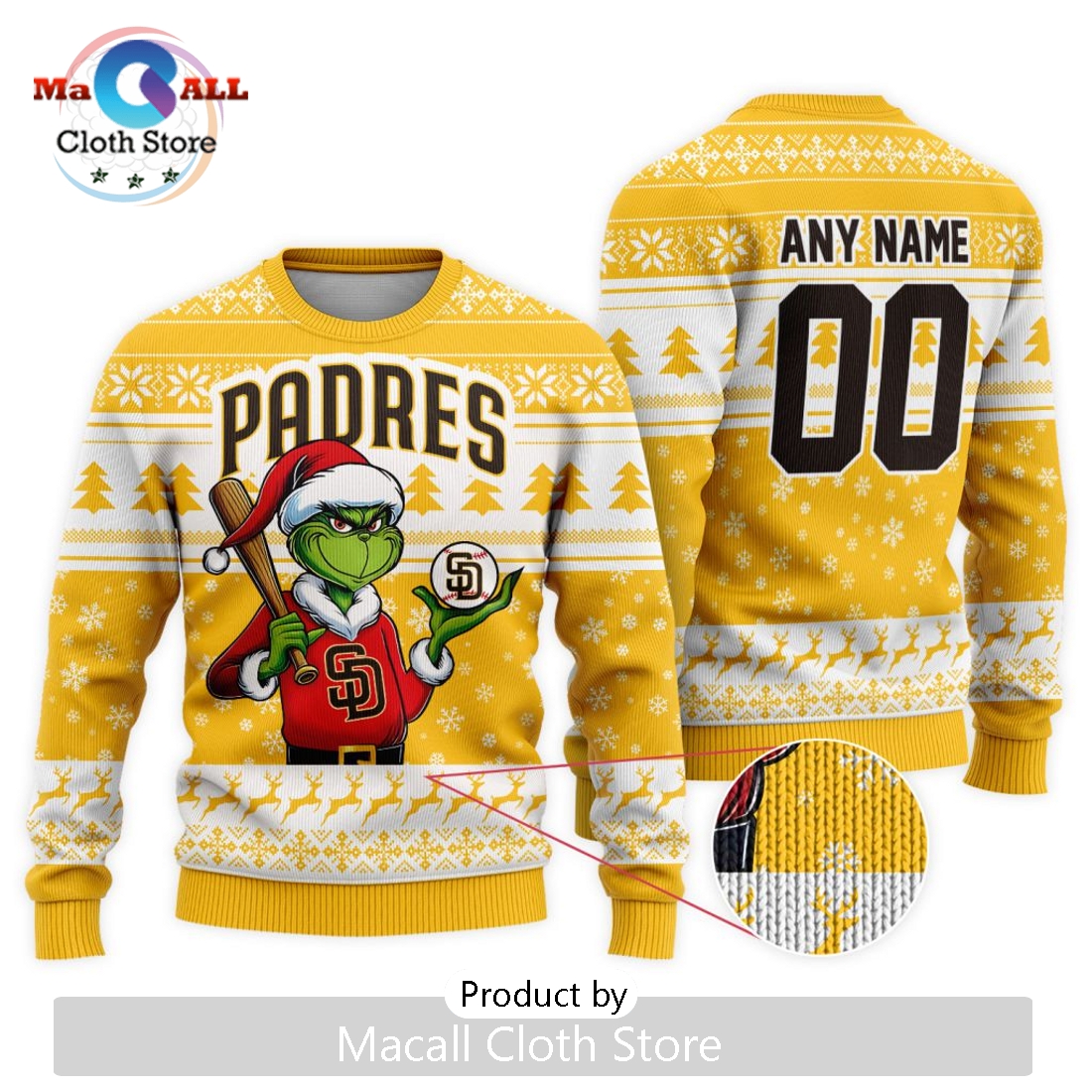 MLB San Diego Padres Grinch Christmas Sweater
