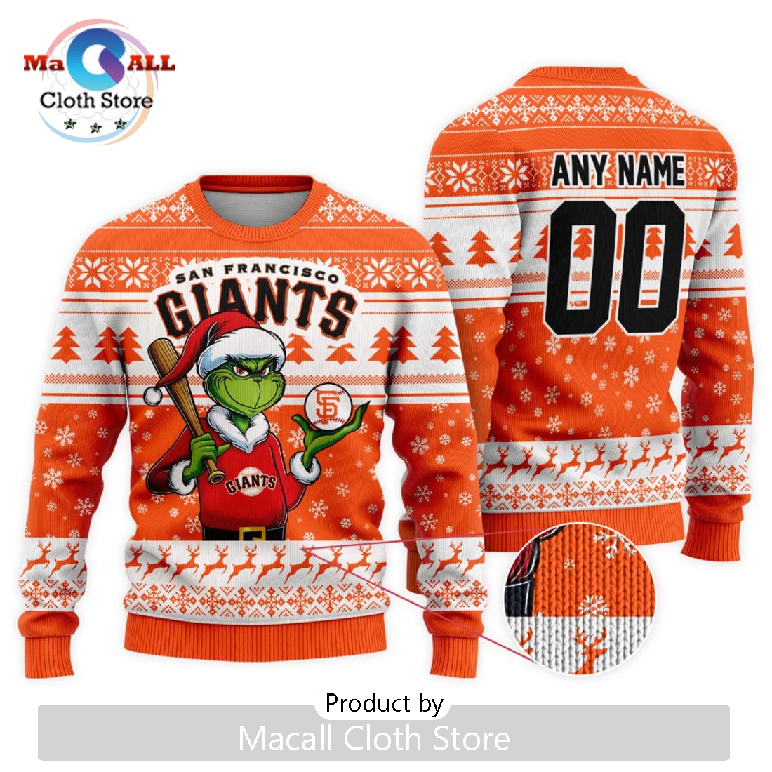 MLB San Francisco Giants Grinch Christmas Sweater
